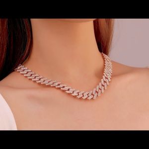 NEW Hip hop Cuban Diamond Punk Fashion Thick Chain Necklace